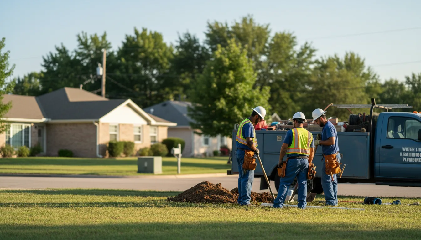 Residential water line and bathroom plumbing service in Pelham, AL
